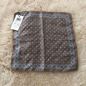 Reiss Luis Circle Geo Print Pocket Square NWT